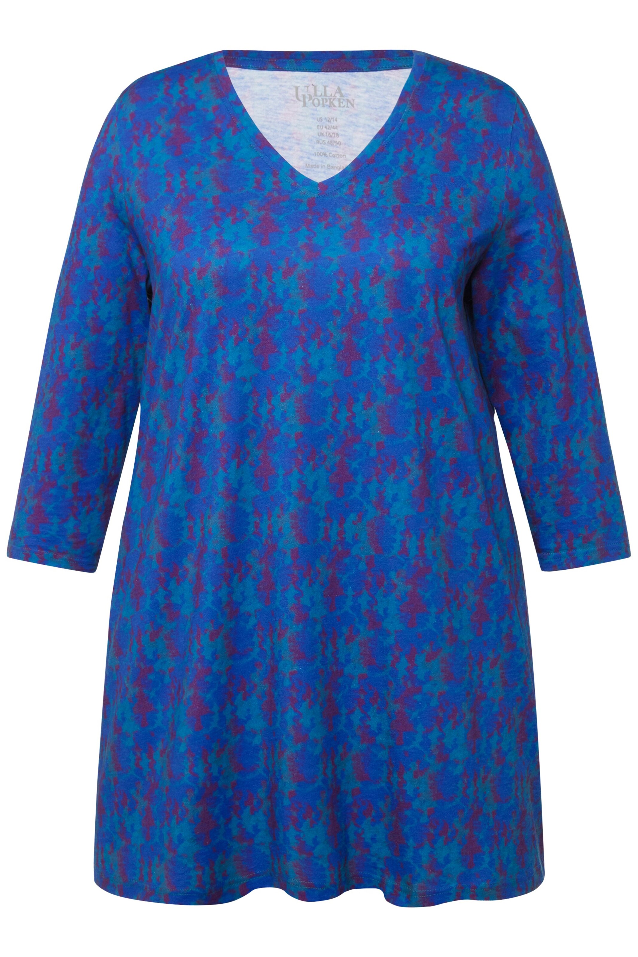Ulla Popken Shirt in Blauw: voorkant