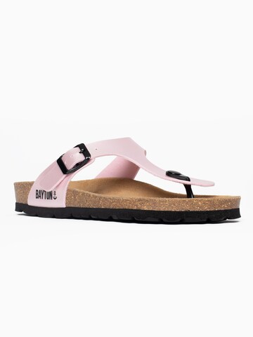 Bayton T-Bar Sandals in Pink