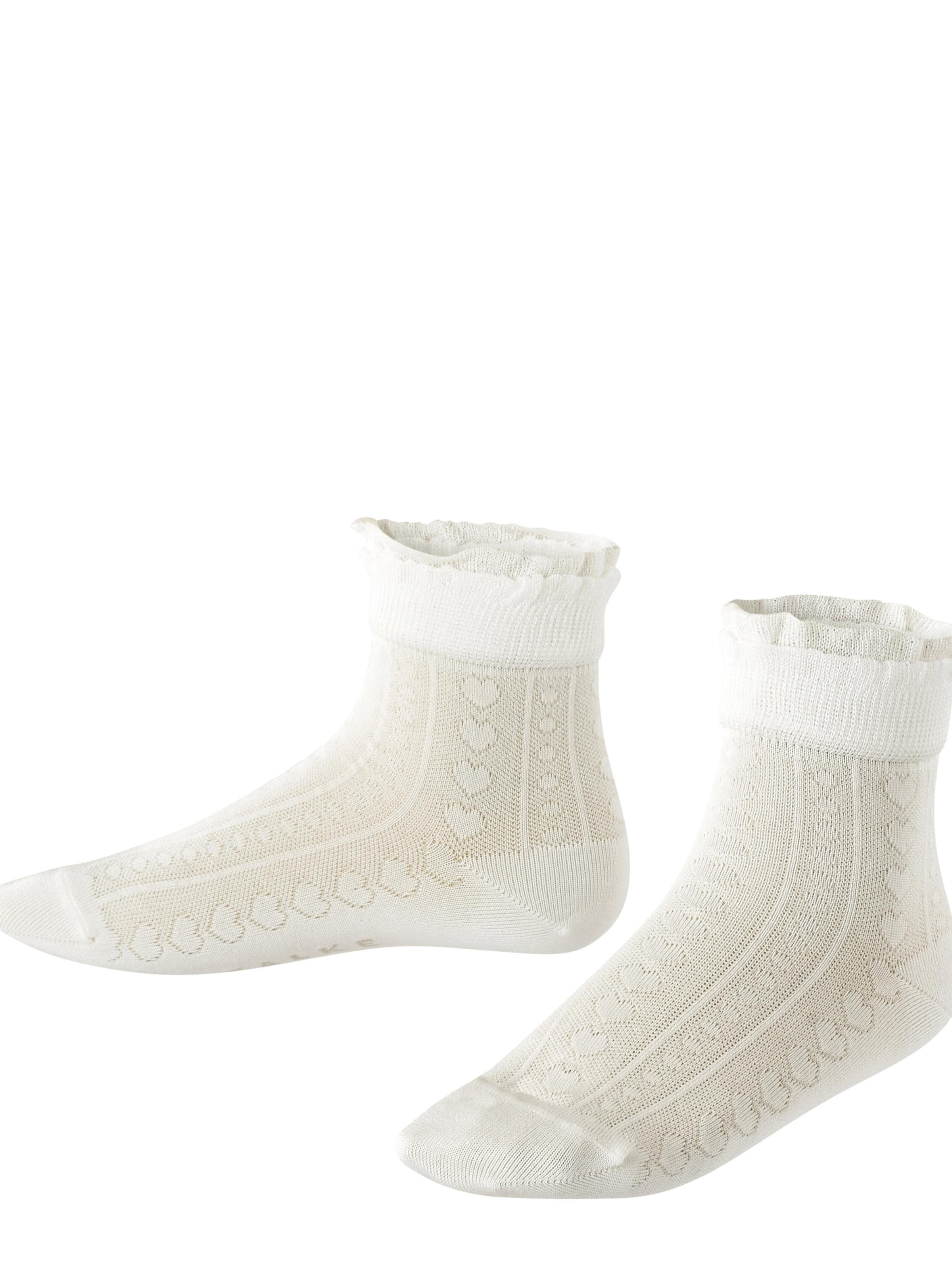 FALKE Socks 'Romantic Net' in White: front