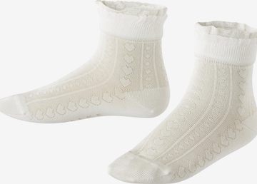 FALKE Socks 'Romantic Net' in White: front