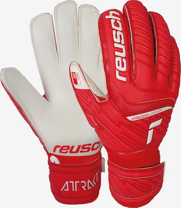 REUSCH Torwarthandschuhe 'Attrakt Grip Finger Support' in Rot: Vorderseite