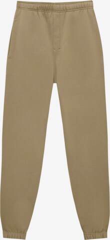 Pull&Bear Zwężany krój Spodnie w kolorze beżowy: przód