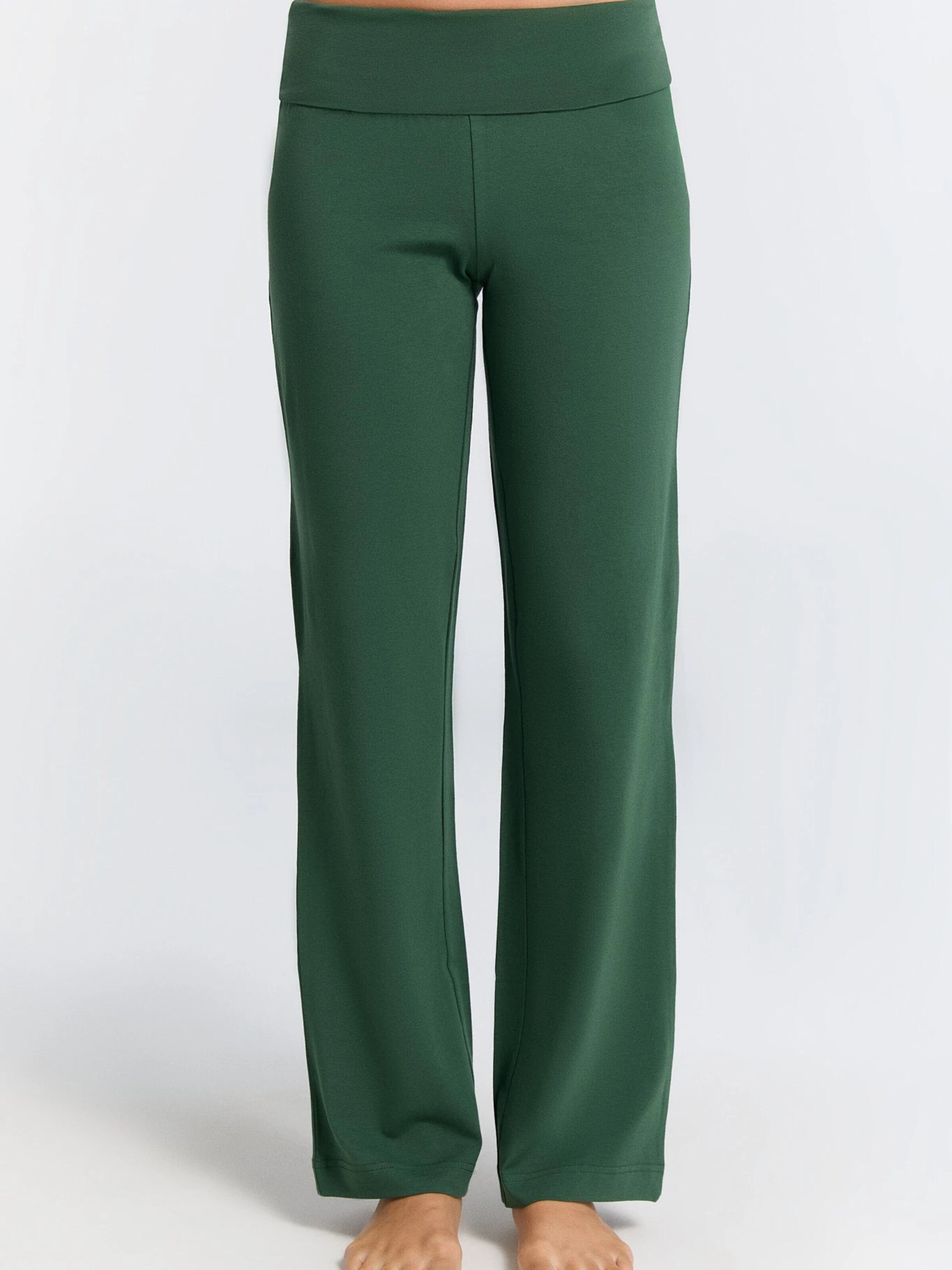 Leela COTTON Pants 'Damen Bio-Baumwoll Komforthose' in Green: front