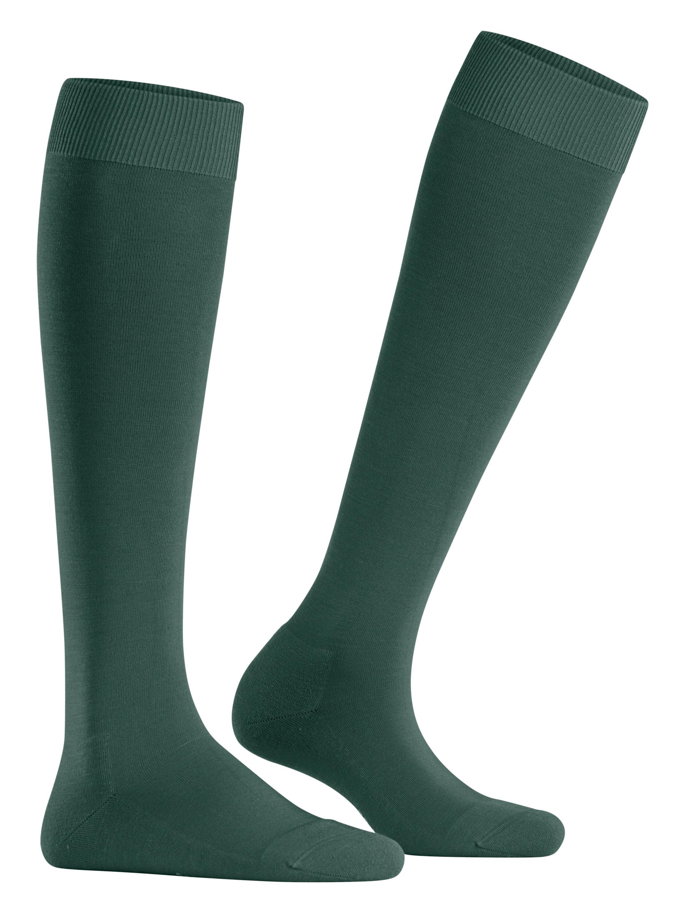 FALKE Knee High Socks 'ClimaWool' in Green