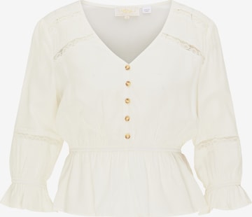 usha FESTIVAL Blouse in White: front