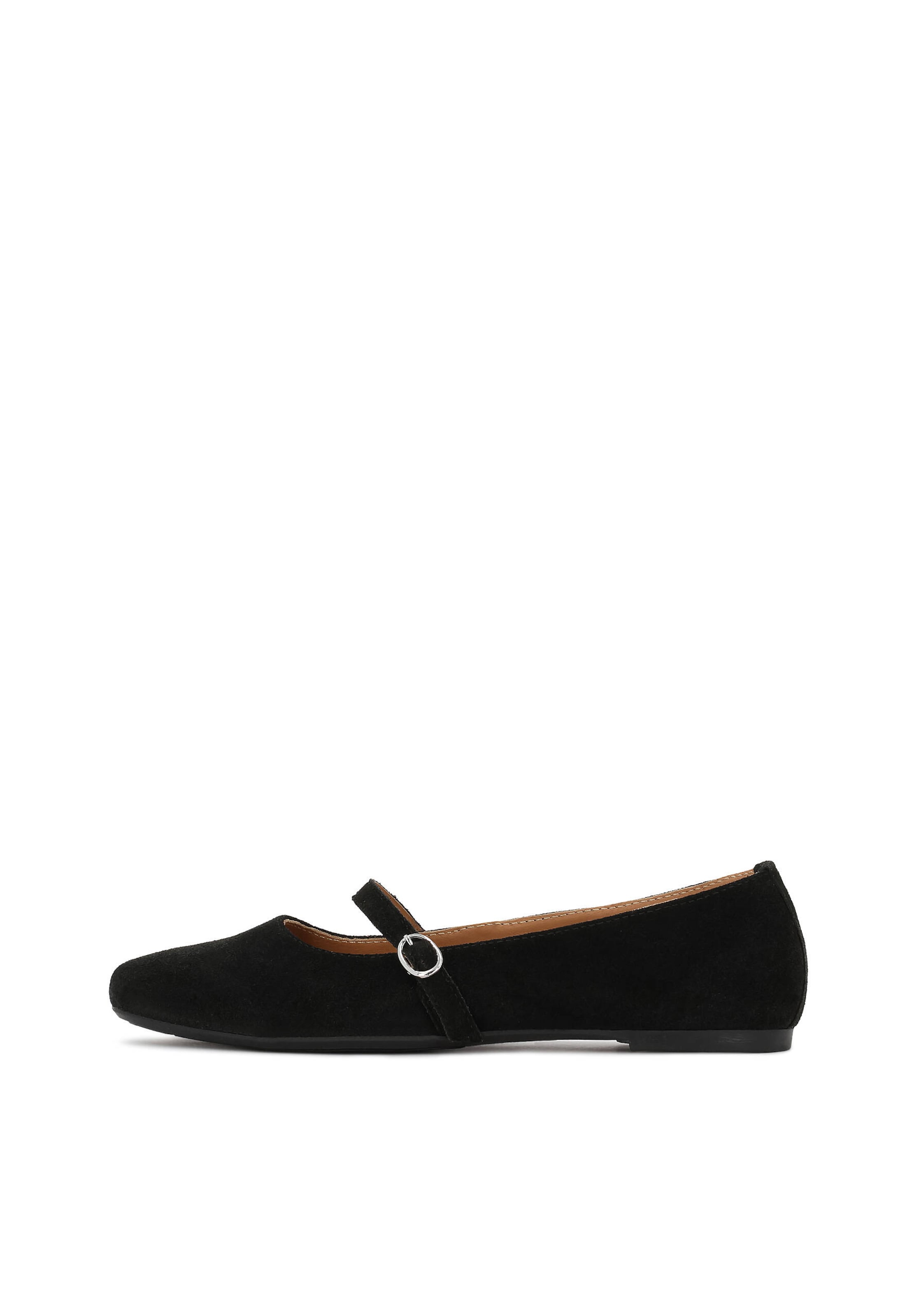 Kazar Strap ballerina in Black: front