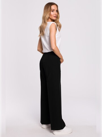 made of emotion - Loosefit Pantalón de pinzas en negro