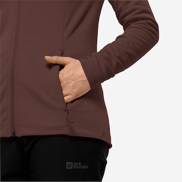 JACK WOLFSKIN Athletic Fleece Jacket in Brown