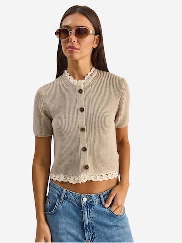 Cardigan Bianco Lucci en beige