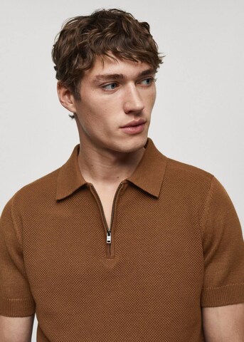 MANGO MAN Shirt 'Canario' in Brown
