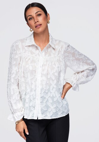 Ombre Blouse in Wit