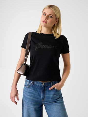 T-shirt GUESS en noir : devant
