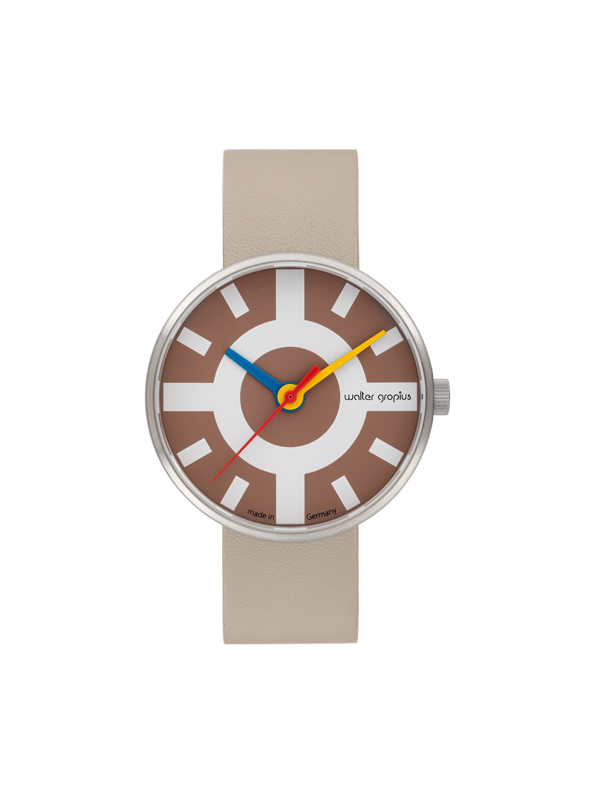 WALTER GROPIUS Analog Watch 'CROSSWAY' in Beige: front