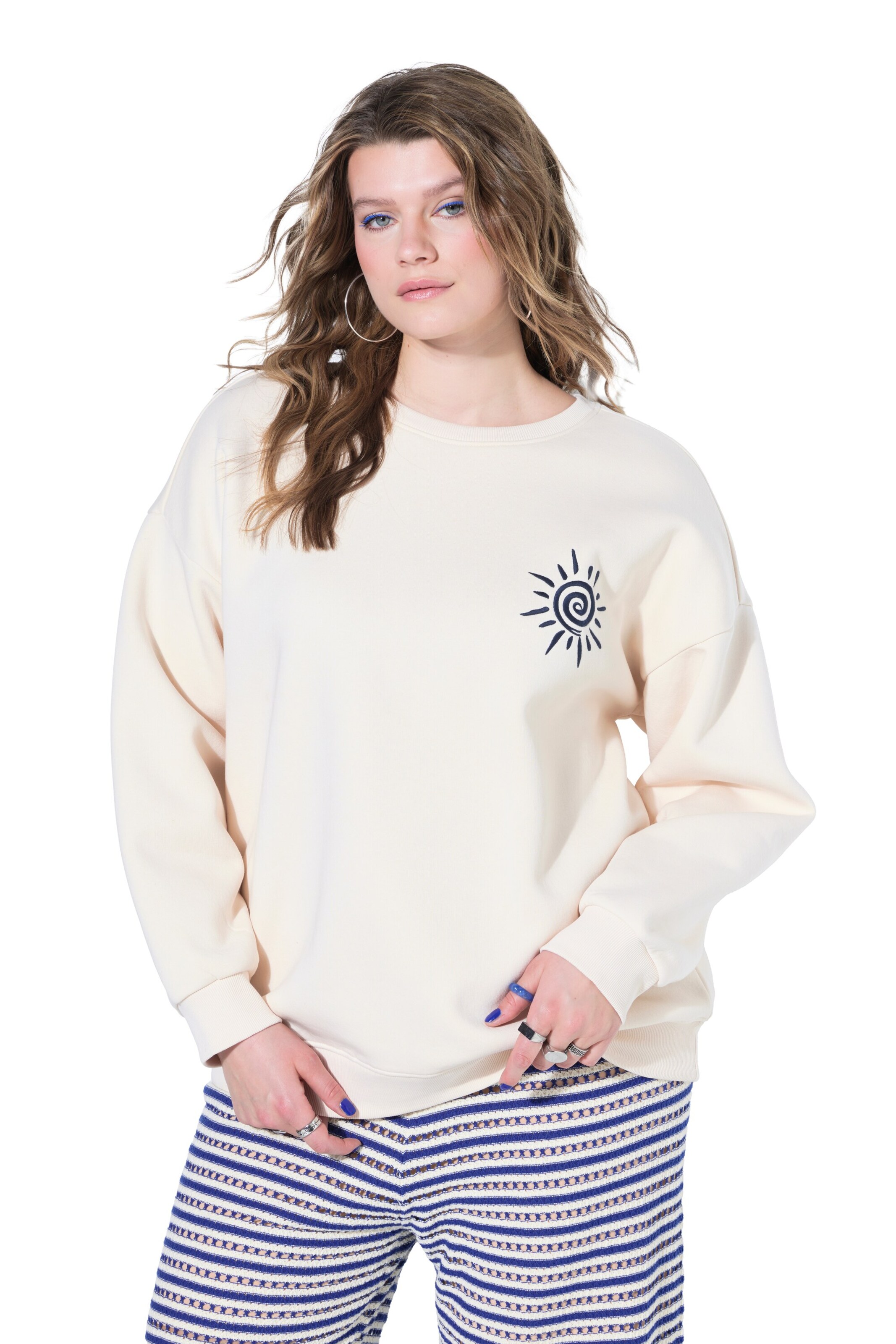 Studio Untold Sweatshirt in White: front