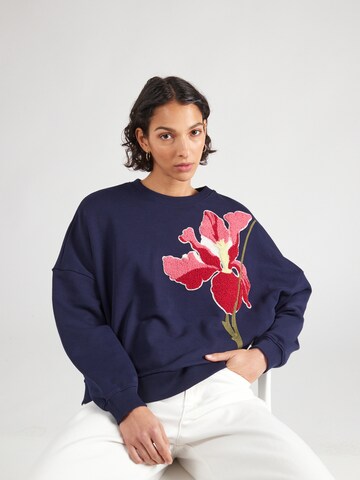 Ted Baker Μπλούζα φούτερ 'Sanderr' σε μπλε: μπροστά