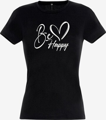 RMK Shirt 'Be Happy' in Black: front