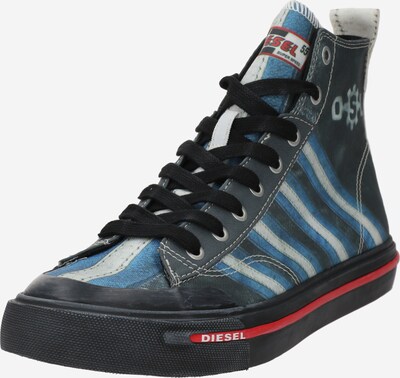 DIESEL حذاء رياضي برقبة 'S-ATHOS' بـ أزرق / رمادي / أحمر ناري / أسود, عرض المنتج