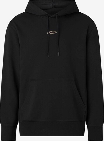 Sweat-shirt Calvin Klein Jeans en noir : devant