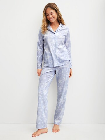 CALIDA Pyjama 'Winter Dreams'‌‌ in Weiß: Vorderseite