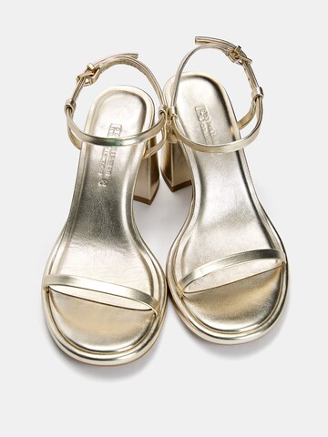 Pull&Bear Strap Sandals in Gold