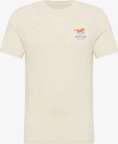 MUSTANG T-Shirt in blau / braun / weiß, Produktansicht