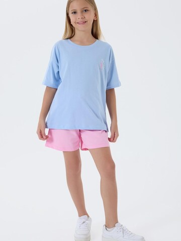 Set de la U.S. POLO ASSN. pe albastru: față
