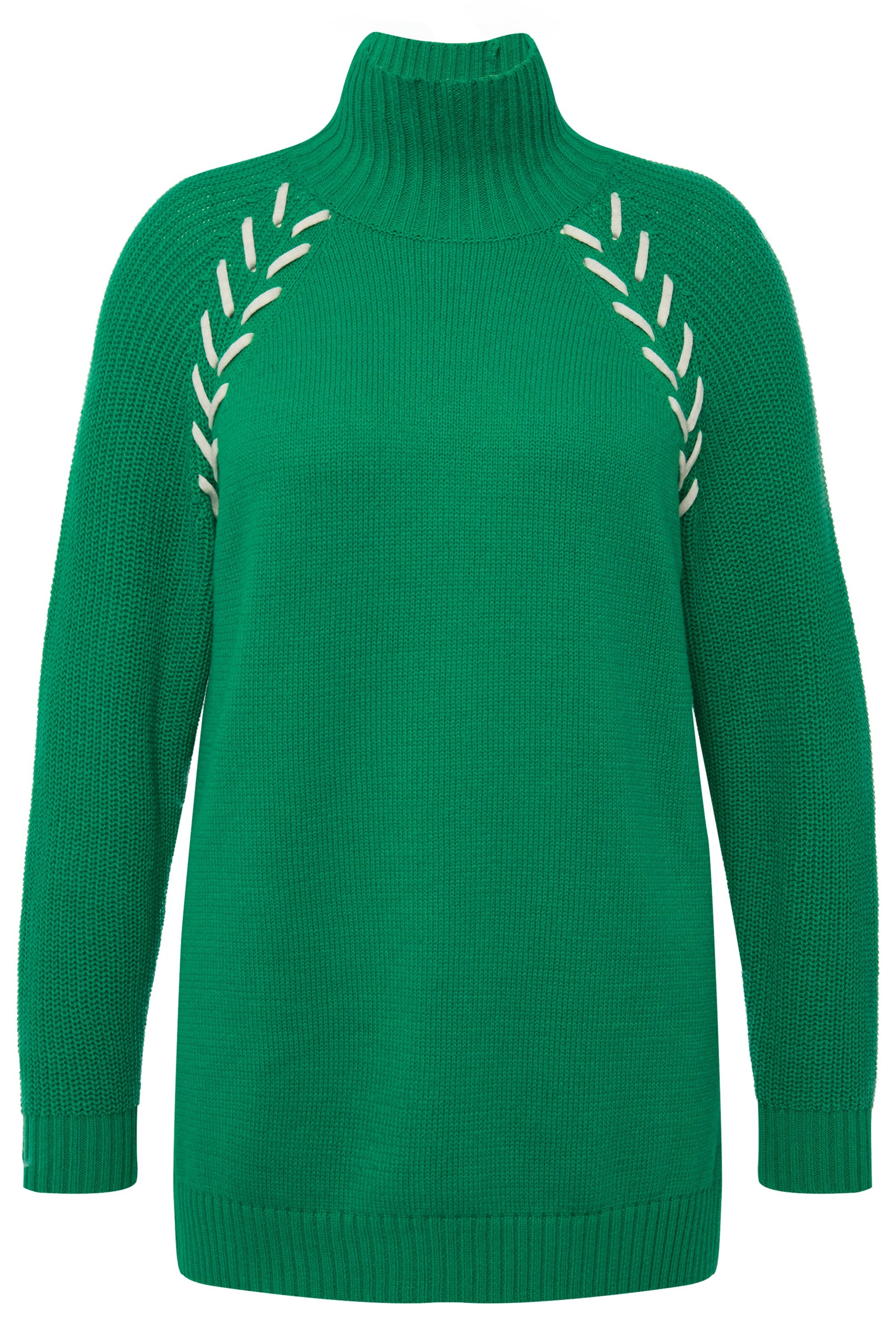 Ulla Popken Sweater in Green: front