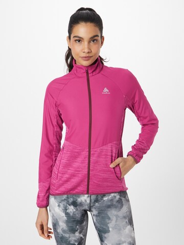 ODLO - Chaqueta deportiva en rosa: frente