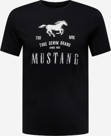 MUSTANG Shirt 'Alex' in Zwart: voorkant