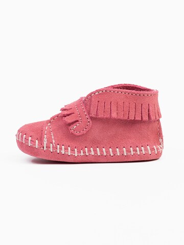 Minnetonka Laarzen 'Front Strap' in Roze