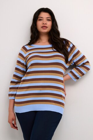 KAFFE CURVE Pullover 'Tilda' i blå: forside