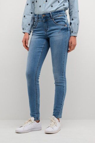 Cream Slimfit Jeans in Blauw: voorkant