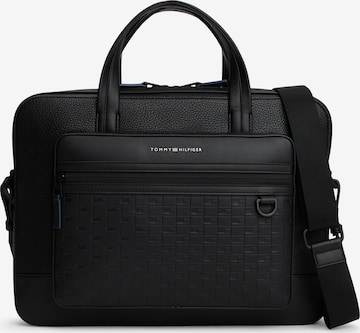 TOMMY HILFIGERTorba za laptop - crna boja: prednji dio