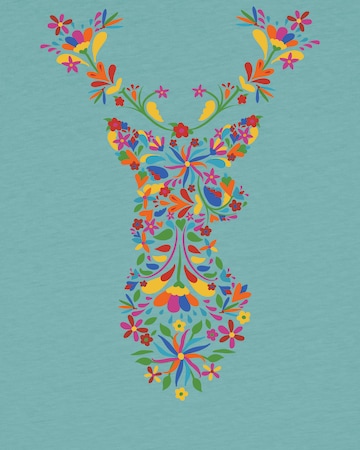 T-Shirt 'Floral Deer' watabout.kids en bleu
