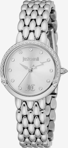 Just Cavalli Analoguhr in Silber: Vorderseite