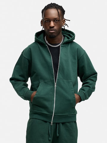 Daily Cotton Sweatjacke 'DCBEND'‌‌‌‌‌‌‌‌‌ in Grün: Vorderseite