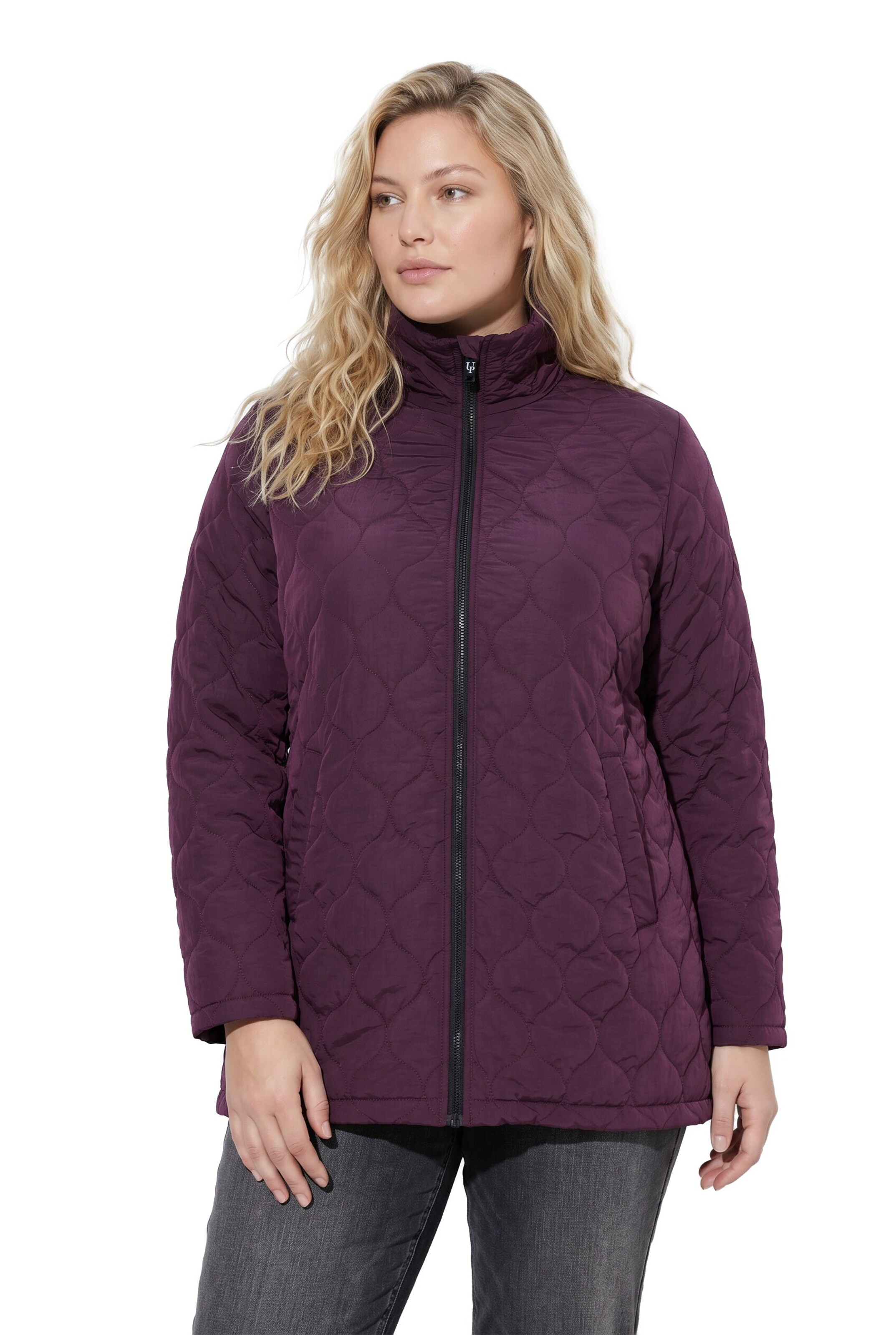 Ulla Popken Between-season jacket in Brown: front