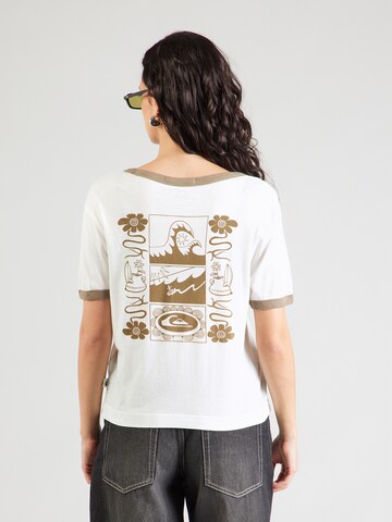 QUIKSILVER Tričko 'RINGERTEESCREEN' – bílá: přední strana