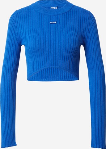 HUGO Sweter 'Succorie_B' w kolorze niebieski: przód
