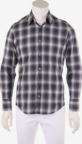 BOSS Black Button Up Shirt in S in Grey: front