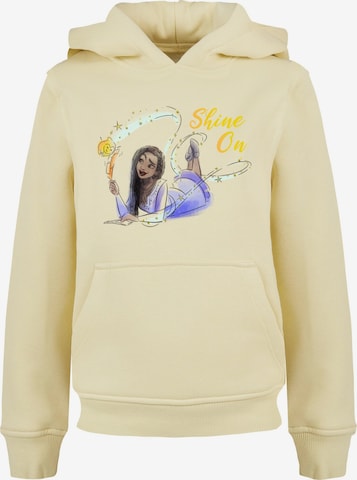 ABSOLUTE CULT Sweatshirt 'Wish - Shine On Asha Lying' in Gelb: predná strana