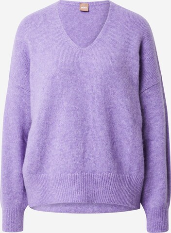 Pull-over 'Fondianan' BOSS en violet : devant