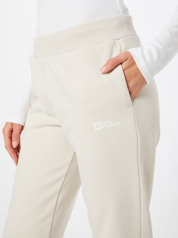 Regular Pantalon de sport JACK WOLFSKIN en blanc