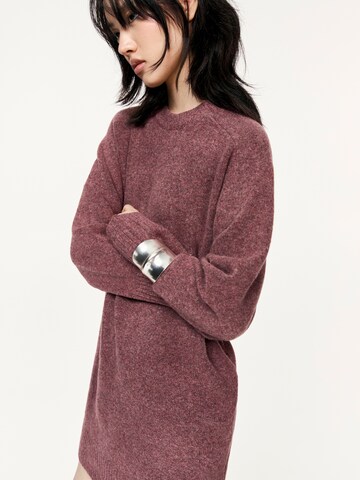 Abito in maglia di Pull&Bear in rosso