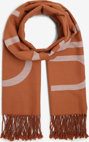 Calvin Klein Scarf in Brown: front