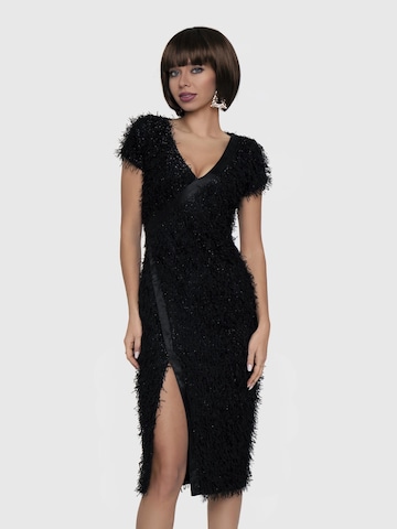 Anushka Cocktail Dress in Black: front