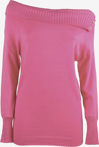 Pullover di Influencer in rosa: frontale