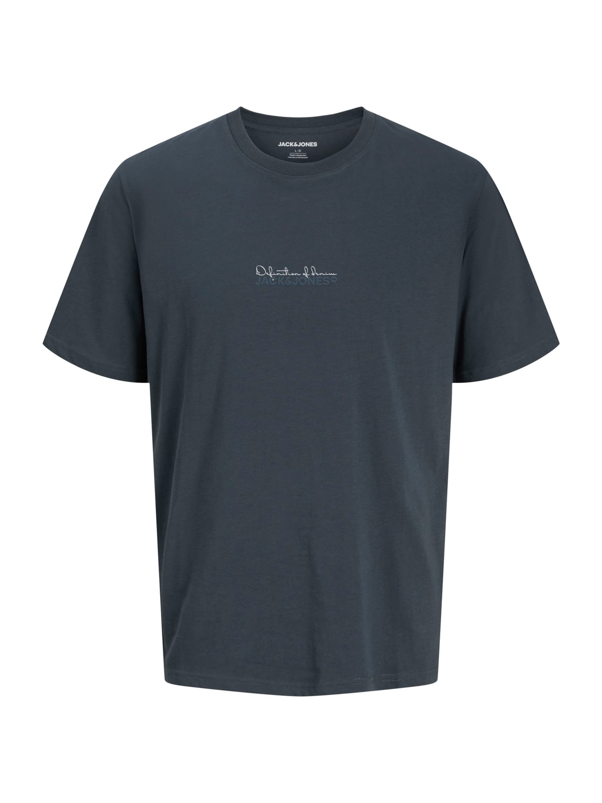 JACK & JONES Тениска 'JJKENDRICK' в сиво: отпред