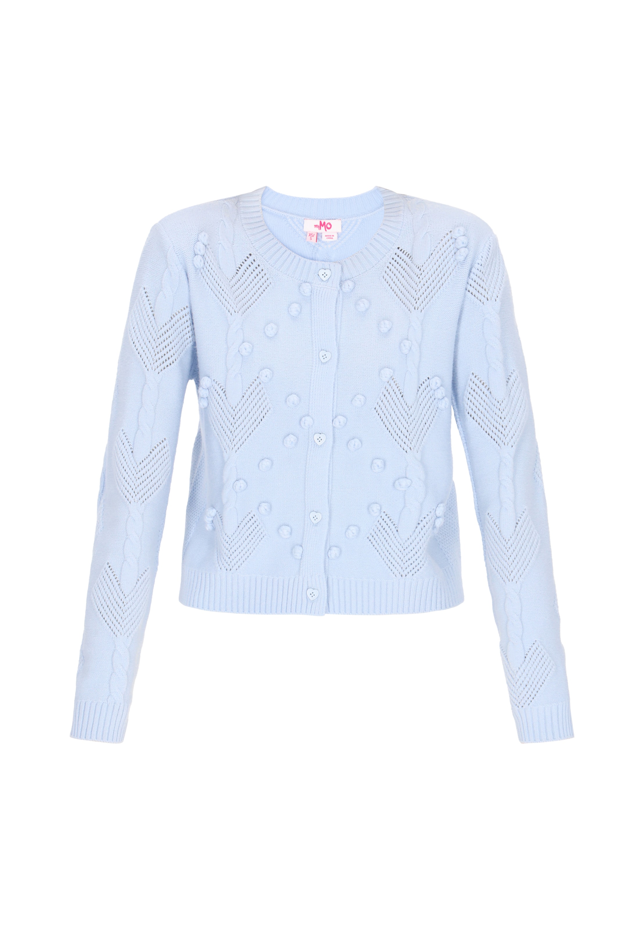 MYMO Gebreid vest in Blauw: voorkant