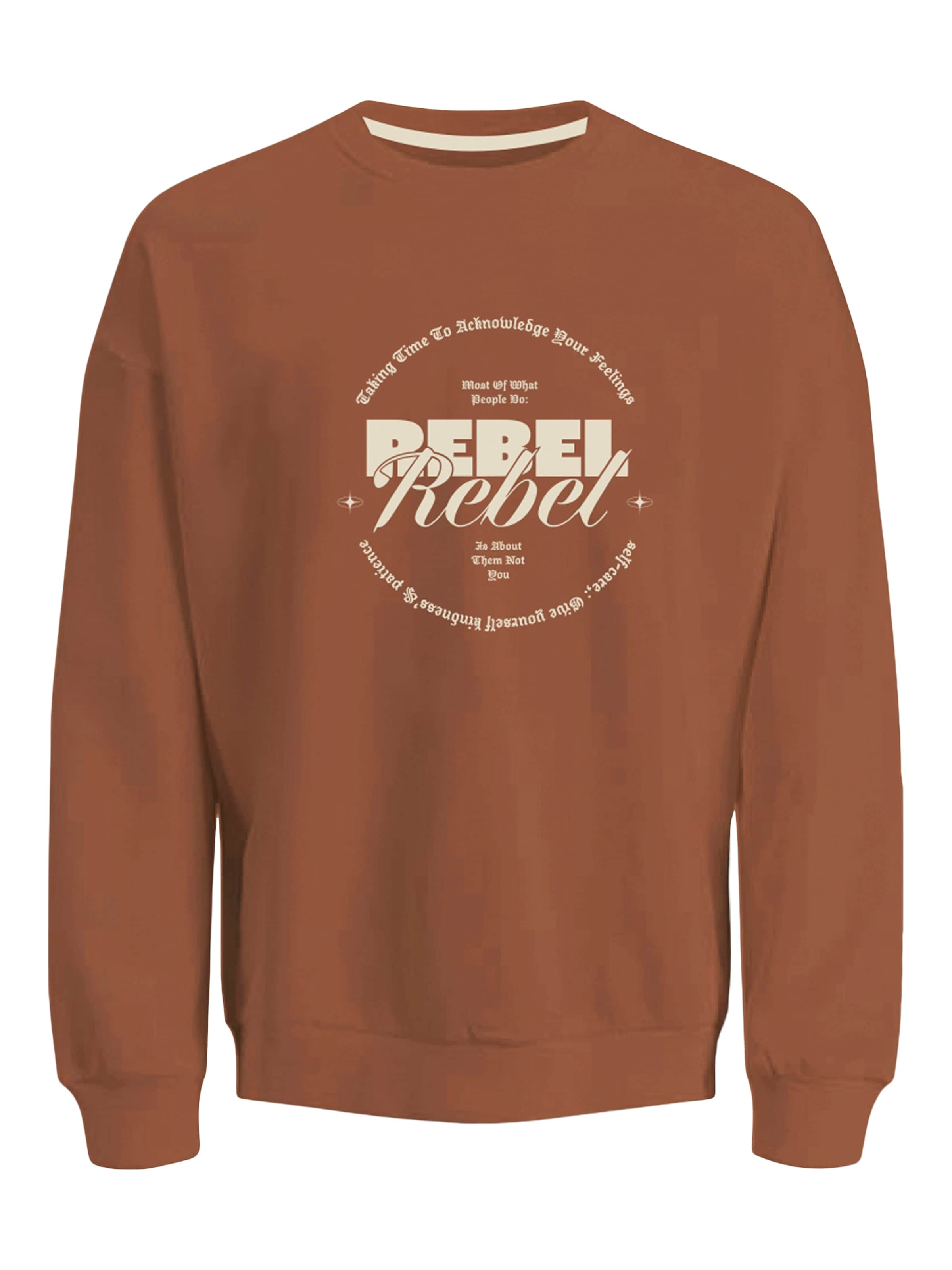 JJ Rebel Tréning póló 'JREBGRAY' - barna